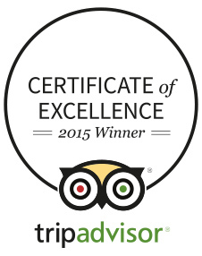 Tripadvisor 2015 Winner Certificate of Excellence