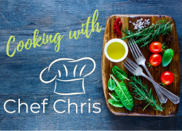 Cooking with Plant-based Chef Chris ~ 4pm to 5pm in the Grail Kitchen $95 pp, pre-register, max 5